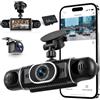 VECHTEL 2K/1080P Dashcam per auto anteriore e posteriore con WiFi, 4* Dash Cam Telecamera per auto con schermo IPS da 3 pollici,visione notturna,sensore G,protezione a 360 gradi,Con 64GB SD Card