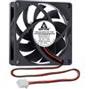 GDSTIME Ventilatore PC 12 V 70 mm 70 x 70 x 15 cm Ventilatore PC 70 mm Ventilatore PC Ventilatore 3000 rpm per computer portatile, frigorifero, TV Box, ventilazione, tubo di scarico