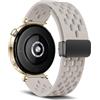 MaEiol 18mm Cinturino Silicone per Huawei Watch GT 6/5/4 41mm / Huawei Watch 5/GT 5 Pro 42mm / Garmin Venu 4 /Venu 3S 41mm /Forerunner 265S, Cinturino Traspirante Sportivo Magnetica - Luce Stellare