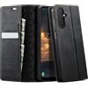 KZB Cover Libro per Samsung Galaxy A26, Portafoglio RFID Magnetica | 2 Slot Carte, Pelle PU Premium, Kickstand, Flip Case, Antiurto Protezione, Wallet Custodia per Samsung A26, Nero