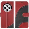 BoxTii Cover per Redmi 14C 4G / Xiaomi Poco C75 4G / Redmi A4 5G, Custodia in PU Pelle Portafoglio, Magnetica Flip Cover a Libro con Slot per Schede per Redmi 14C 4G, Rosso