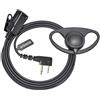 HYSHIKRA Cuffie Walkie-Talkie con Microfono PTT a 2 Pin, compatibile con Midland G7 Pro G8 G9 Pro M24 M24 Plus M48 M99 G6 XT G7 XTR per personale di sicurezza e guardie del corpo (Forma D, 1)