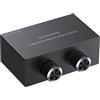 PROZOR Audio Switch Stereo Bidirezionale L/R RCA a 4 Vie con Controllo del Volume 4(1)-In-1(4)-Out Commutatore Bidirezionale Audio Stereo L/R con 1.5 m Cavo Stereo per Lettore CD Altoparlante Stereo