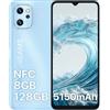 UMIDIGI F3 Smartphone NFC, 16GB(8+8GB)+128GB Telefono Cellulari Android, 6.7 HD+ Display, Batteria 5150mAh / 18W, Tripla Fotocamera AI 48MP, 4G Dual SIM/Octa Core/OTG/Jack Audio 3.5mm/Blu