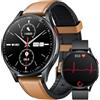 NONGAMX Orologio Smartwatch Uomo con Cardiofrequenzimetro ECG: 1.43 AMOLED Orologi Intelligente con HRV Pressione Sanguigna Sonno SpO2 Acido Urico Monitoraggio Sport Smart Watch Compatibile iOS e Android