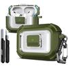 R-fun Custodia Protettiva per AirPods Pro 2a Generazione, Chiusura Magnetica Automatica, con Kit di Pulizia, Adatta per Custodia Protettiva AirPods Pro 2 -Verde