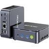 GMKtec Mini PC AMD Ryzen 5 W11 Pro 3500U (prestazioni superiori a 4300U/N150/N100/N95 4C/8T 4.50 GHz), Mini Computer G10, 16 GB di RAM DDR4 + SSD PCIe 3.0x4 da 512 GB, WiFi 5, USB 3.2, USB-C, BT 5.0