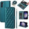 ELISORLI Custodia per Samsung Galaxy Z Fold 6, con fascia per carte di credito, pieghevole, in pelle, sottile, sottile, per cellulare ZFold6 Z6 Fold6 5G, colore verde scuro
