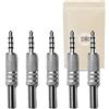 Adaptout 5x Spina minijack mini jack 3,5mm stereo maschio - TRRS 4 poli pin da saldare - connettore audio microfono - Adaptout marca francese