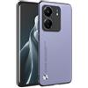 HAFFAN Custodia Cover Protettiva per Cellulare per Redmi 13C (4G) / POCO C65 (6.71 inches), Stile Similpelle - Viola chiaro