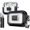 R-fun per Custodia protettiva AirPods Pro di seconda generazione, Chiusura magnetica automatica, con kit di pulizia, Adatta per Custodia protettiva AirPods Pro 2 -Nero