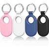 Mokeum Confezione da 4 custodie protettive per Galaxy SmartTag 2, custodia protettiva in silicone per Galaxy SmartTag 2023, antigraffio, custodia per Samsung Smart Tag 2 con portachiavi, compatibile con