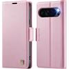 Teeirllim Custodia per Google Pixel 9 / Google Pixel 9 Pro, Blocco RFID PU Pelle Portafoglio Flip Case, Carta Fessura, Funzione Supporto, Antiurto Case Cover per Google Pixel 9 / Pixel 9 Pro - Rosa