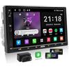 ATOTOEXCEL A5L 7'' Autoradio 2 Din Android, CarPlay & Android Auto senza fili, Radio Touchscreen, Tethering de WiFi/BT/USB, 24-B EQ DSP, Scanner OBD2, Tracciamento GPS, Uscita HDMI, 2+32G, FM/RDS