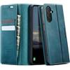 KZB Cover Libro per Samsung Galaxy A26, Portafoglio RFID Magnetica | 2 Slot Carte, Pelle PU Premium, Kickstand, Flip Case, Antiurto Protezione, Wallet Custodia per Samsung A26, Blu verde