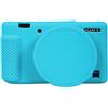 Easy Hood Custodia in Silicone per Fotocamera Sony ZV-1 E ZV1 con CopriobiettIVo Rimovibile per Fotocamera Digitale Sony ZV 1, Blu