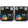 HP Ink Jungle - Cartucce d'inchiostro a colori per stampanti Envy 6122e, 6532e, 6520e, 6132e, 6530e, 6120e, 6110e, 6558e, 6110e, 6130e, All-in-One, confezione da 2