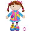 Lullaberry Dressy Friends Belle, bambola di peluche educativa per bambini dai 18 mesi in su, con fibbia Montessori, 40 cm