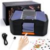 JOTOL Mischia Carte Automatico a 2 Mazzi,Mescolatore Carte da Gioco con Batteria da 2000 mAh,Silenzioso&Ricaricabile,Card Shuffler,Mescolatore Automatico di Carte per Poker,Blackjack,Texas Hold'em