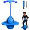 XILEPINGAN Palla Pogo con Maniglia, Palla Saltellante per Adulto, Palla da Salto in Equilibrio, con Pompa, per attività Outdoor E Indoor (Blu)