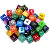 SmartDealsPro Confezione da 50 dadi poliedrici D6 a 6 lati, con custodia, per giochi da tavolo DND RPG MTG (D6, colori misti)