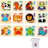 BAOSROY Puzzle in Legno per Bambini,12 Pezzi Puzzle di Animali Montessori Giochi,Giochi Montessori Bambino,Legno Giocattoli Bambini,Educativi Apprendimento Gioco Regalo Natale Ragazzi Ragazze