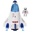 Siairo Giocattolo del Razzo Spaziale per Bambini, Space Shuttle Giocattolo con Astronauti Luci e Suoni, Spaceship Rocket Toys for Kids (WY893A)
