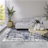 ELLE Decoration Malard - Tappeto moderno a pelo corto, design astratto antiscivolo, per camera da letto, sala da pranzo, soggiorno, corridoio, cucina, blu scuro, beige, 80 x 150 cm