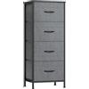 SONGMICS Collezione BELLAH - Cassettiera, Mobile Contenitore, Armadietto, per Camera da Letto, Ingresso e Soggiorno, in Acciaio, 4 Cassetti, Stile Moderno, Grigio Ardesia LGS314G101