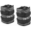 FFitness Pesi x Polsi e Caviglie Wrist/Ankle Weights (2 x 2 kg) con Cinturino Regolabile | ideali per Allenamento Palestra Aerobica Fitness Potenziamento Muscolare