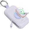RORRY Power Bank, batteria esterna da 5000 mAh con cavo integrato, per iPhone 17/16/15/14/13/12, Apple Watch Ultra/11/10/9/8/7/6/SE, viola