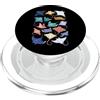 Manta Oceano Acquario Subacqueo Colorato Mantaray Colorato Carino PopSockets PopGrip per MagSafe