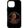 Lucky One Cent Design Custodia per iPhone 16 Pro Max 1 centesimo Lincoln 2025