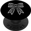 Musician Lover Retro Decorative Ribbon T Divertente fiocco vintage con note musicali, effetto invecchiato PopSockets PopGrip Adesivo