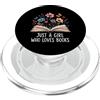Wildflower Book Nerd Graphic Reading Ent Just A Girl Who Loves Books Floral Reader Letterature Junkie PopSockets PopGrip per MagSafe