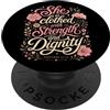Christian Faith Proverbs Tees È vestita di proverbi biblici di forza e dignità PopSockets PopGrip Adesivo
