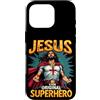 Jesus Original Superhero Faithful Tops Custodia per iPhone 16 Pro Gesù originale supereroe stile fumetto divertente cristiano