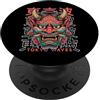 Hannya Oni Mask Aesthetic By TW Maschera giapponese del diavolo Yokai del diavolo Hannya Giappone Oni PopSockets PopGrip Adesivo