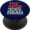 Faith & Purpose Bible Verse Romani 8:28 Dio opera per una buona fede cristiana PopSockets PopGrip Adesivo