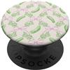 Pickle Aesthetic Designs Modello preppy verde sottaceto e fiocco rosa PopSockets PopGrip Adesivo