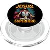 Jesus Original Superhero Faithful Tops Gesù originale supereroe stile fumetto divertente cristiano PopSockets PopGrip per MagSafe