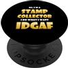 Stamp Collector Costumes And Gifts Stamp Collector IDGAF Rarest US/British Stamp Collections PopSockets PopGrip Adesivo