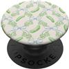 Pickle Aesthetic Designs Modello preppy verde sottaceto e fiocco azzurro PopSockets PopGrip Adesivo