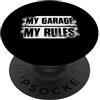 Mechanic Car Enthusiast Designs & Car Ou Il mio garage le mie regole Car Lover Mechanic Garage Car Guy PopSockets PopGrip Adesivo