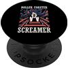 Roller Coaster Enthusiast Gifts Parco di divertimenti delle montagne russe della ragazza delle montagne russe PopSockets PopGrip Adesivo