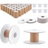 PH PandaHall Set di 30 bobine di filo di carta vuote, colore bianco, bobine di filo per tessitura, bobine di carta da cucito, rimovibili, organizer per filo da ricamo e cucito, 5,9 cm