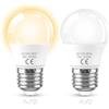 SCNNC G45 E27 Lampadine LED con Sensore Crepuscolare da Esterno 5W Bianco Naturale 4000K, Auto On/Off Lampadina LED E27 Sensore Crepuscolare per Corridoio Giardino Patio Veranda Scale, 2 Pezzi
