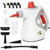 Duronic SC32 WE Pulitore a Vapore Portatile 1050W con Serbatoio 350 ml, Pulizia a Vapore Multifunzione Senza Detergenti per Divani Tessuti Fughe Doccia Forno Cucina Vetri Finestre Auto Bianco