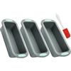 Abiyou 3 Pezzi Stampo Plumcake Silicone, Stampi per Pane in Silicone Invia Spatole in silicone, Stampo per Pane in silicones, Teglia per Toast in Silicones, per Forno, Microonde(27.5 x 12.5 x 6.5CM)