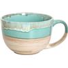 hengshukeji Tazze da tè in ceramica grandi da 700 ml, ciotole per cereali con manici, ciotole per zuppa, ciotole per insalata, ciotole per ramen per caffè, cereali, zuppa, snack (Verde)